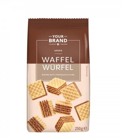 Your Brand Waffel Würfel Kakao