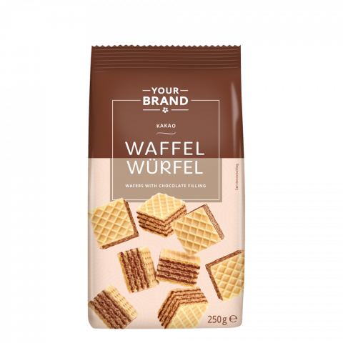 Your Brand Waffel Würfel Kakao